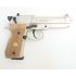Пневматический пистолет Umarex Beretta M92 FS (никель, дерево)