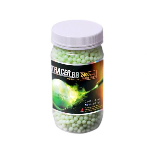 Шары трассерные G&G Tracer 0,25 г, 2400 штук (зеленые) G-07-138
